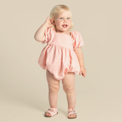 Designer Kidz - Grace Tie Back Romper | Pale Pink Romper Designer Kidz 