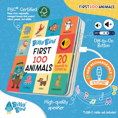 Ditty Bird - First 100 Animals Books Ditty Bird 