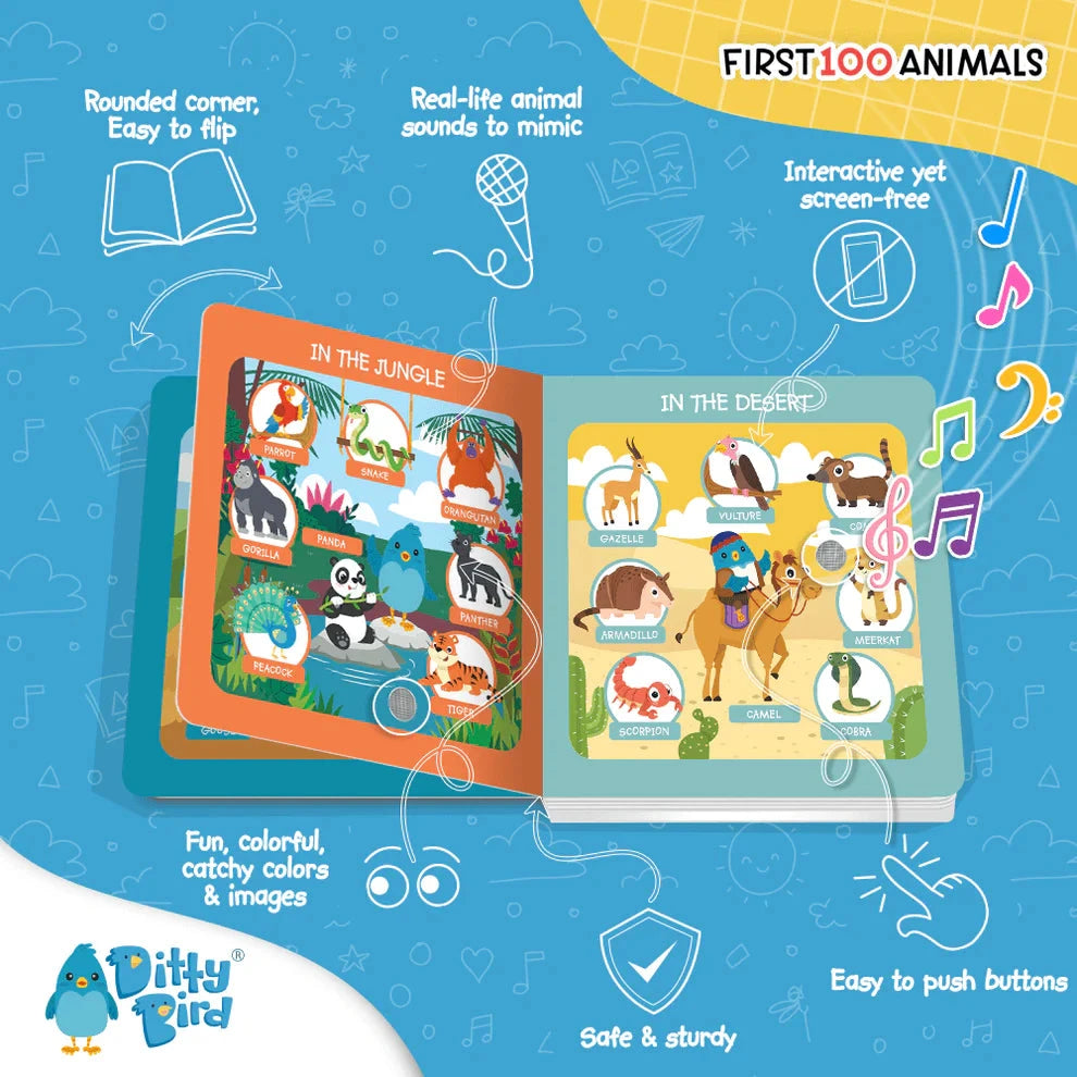 Ditty Bird - First 100 Animals Books Ditty Bird 