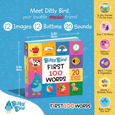 Ditty Bird - First 100 Words Books Ditty Bird 
