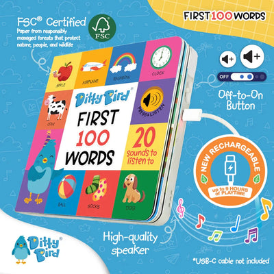 Ditty Bird - First 100 Words Books Ditty Bird 