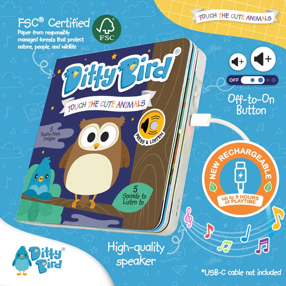 Ditty Bird - Touch the Cute Animals Books Ditty Bird 