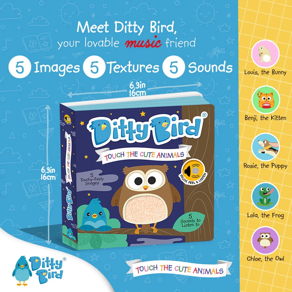 Ditty Bird - Touch the Cute Animals Books Ditty Bird 