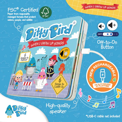 Ditty Bird - When I Grow Up Songs Books Ditty Bird 