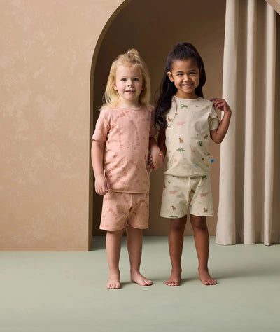 ErgoPouch - Short Sleeve Pyjamas 0.2 TOG | Savannah Short Sleeve Pyjamas ErgoPouch 