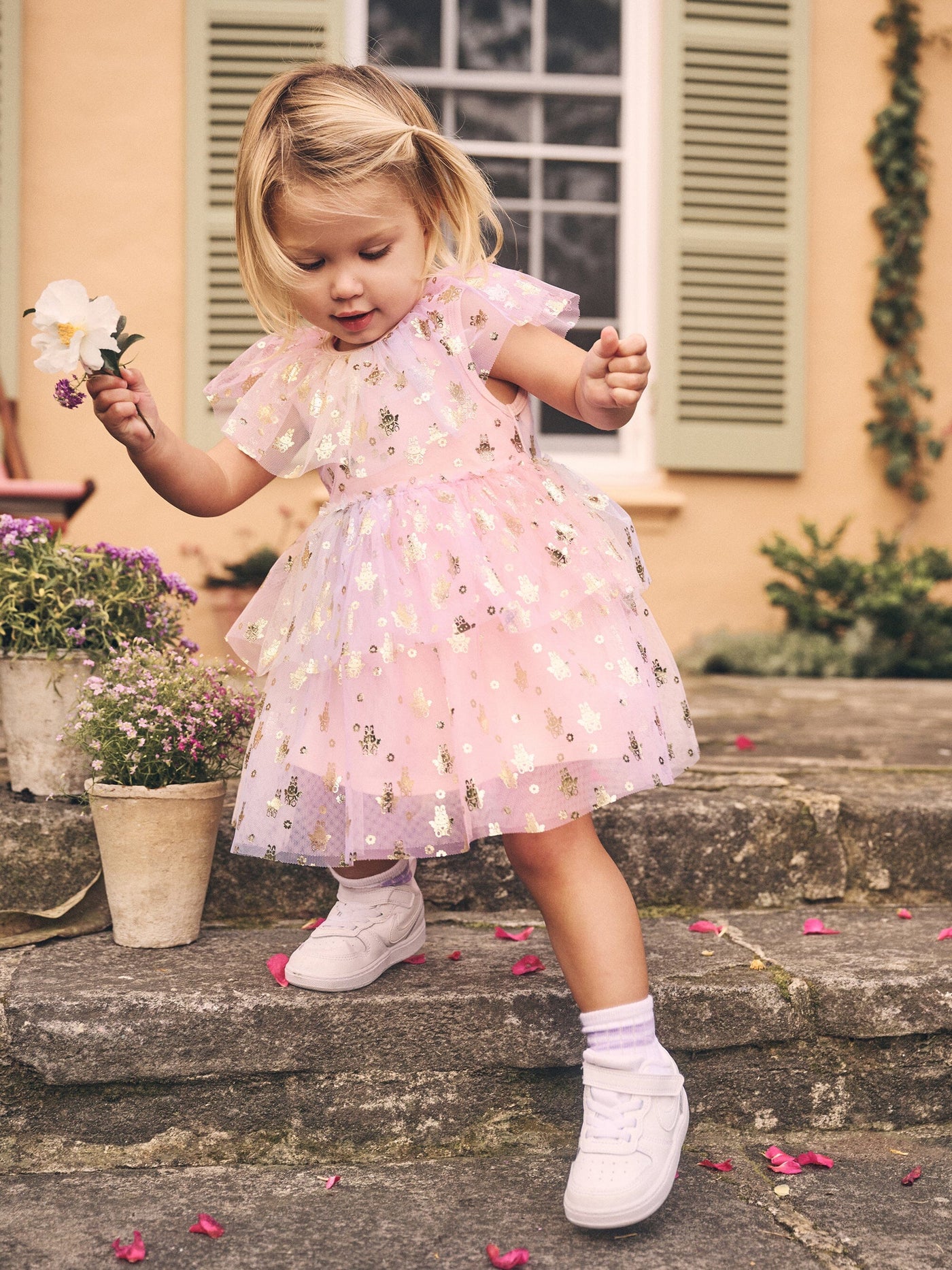 Fairy Bunny Tiered Party Dress HB1044W24 Tutu Dress Cherrie Baby Boutique 