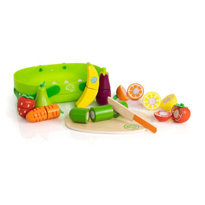 Fat Brain Toys - Pretendables Fruit & Veggie Basket Set