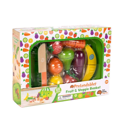 Fat Brain Toys - Pretendables Fruit & Veggie Basket Set Toy Fat Brain Toys 