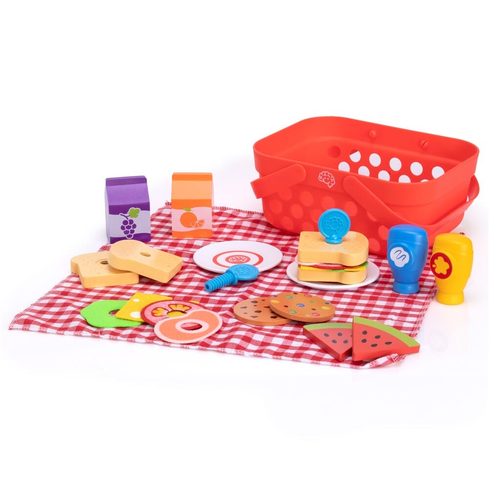 Fat Brain Toys - Pretendables Picnic Basket Set Toy Fat Brain Toys 