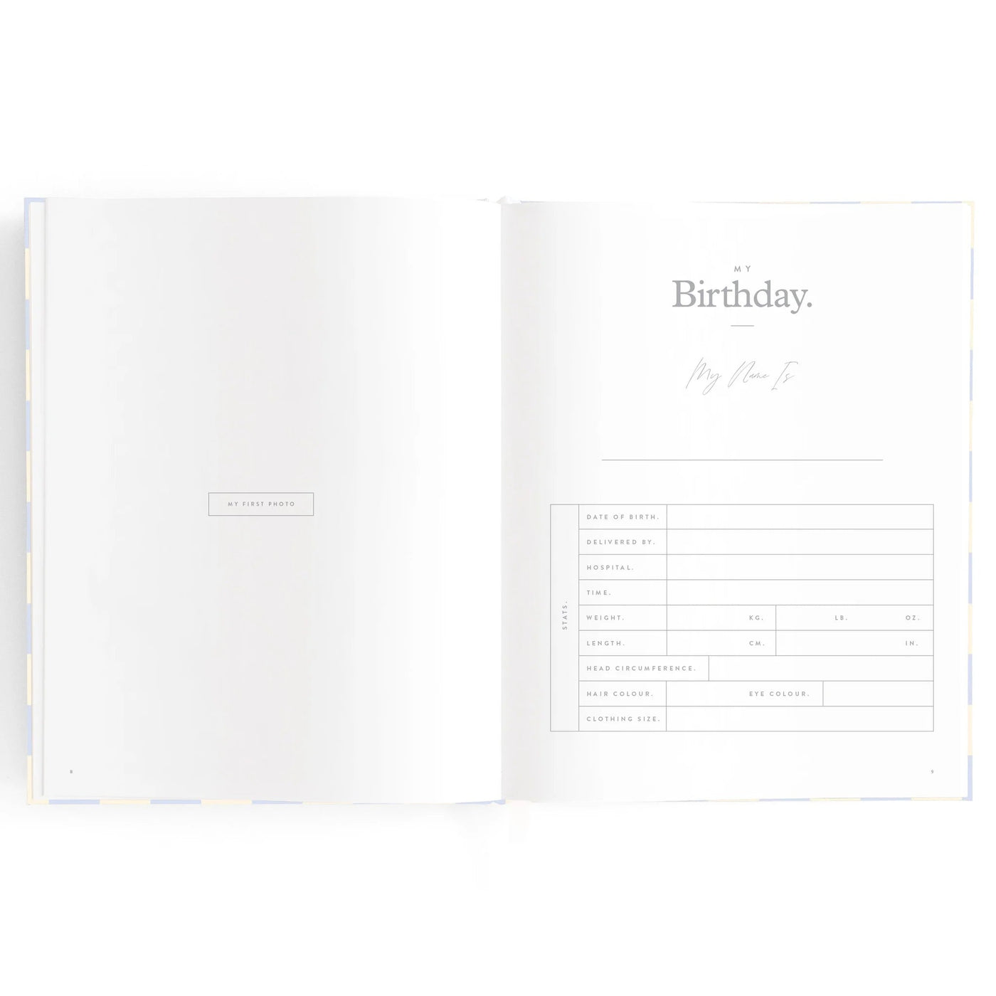 Fox & Fallow Baby Book - Blue Check Journal Fox & Fallow 