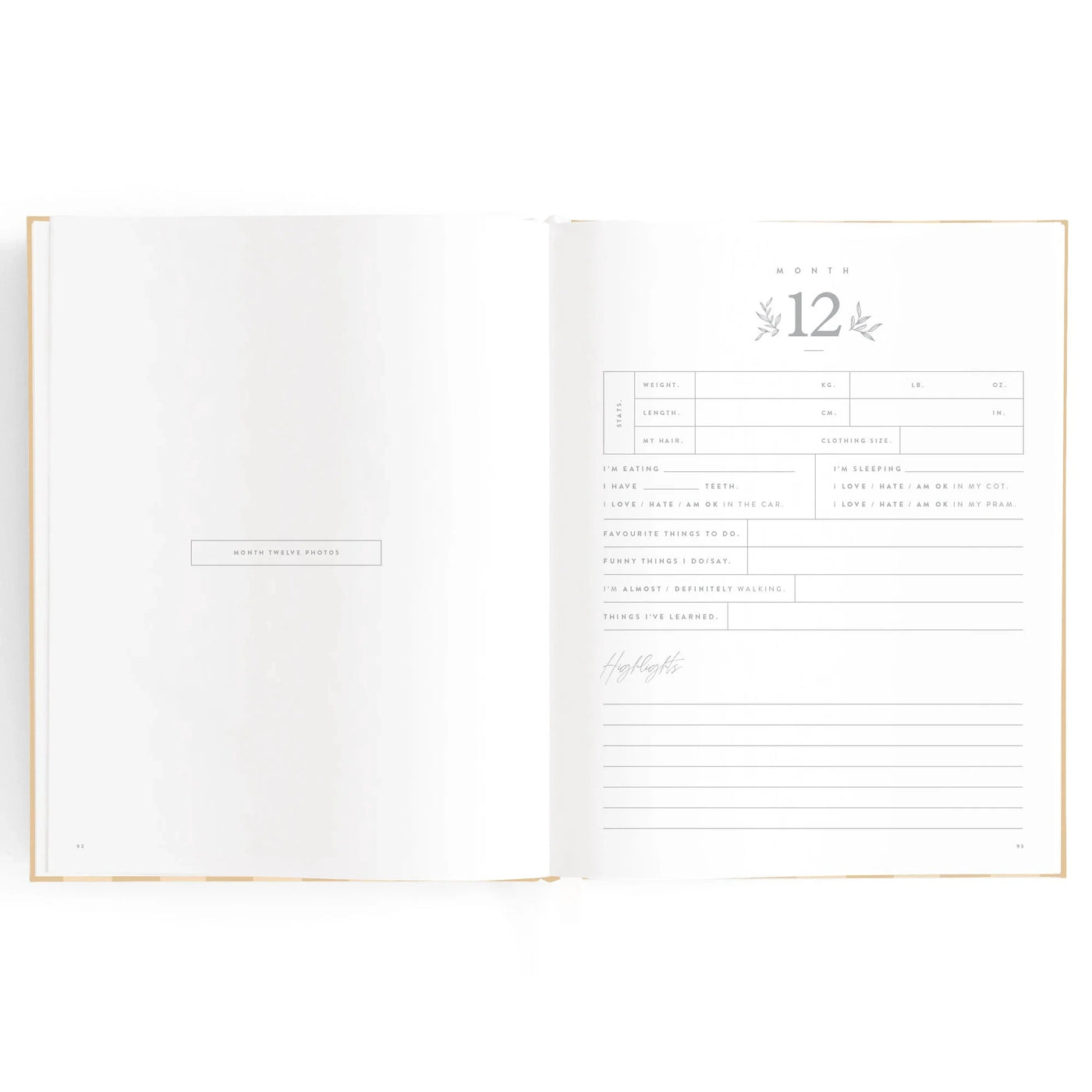 Fox & Fallow - Baby Book | Coffee Stripe Journal Fox & Fallow 