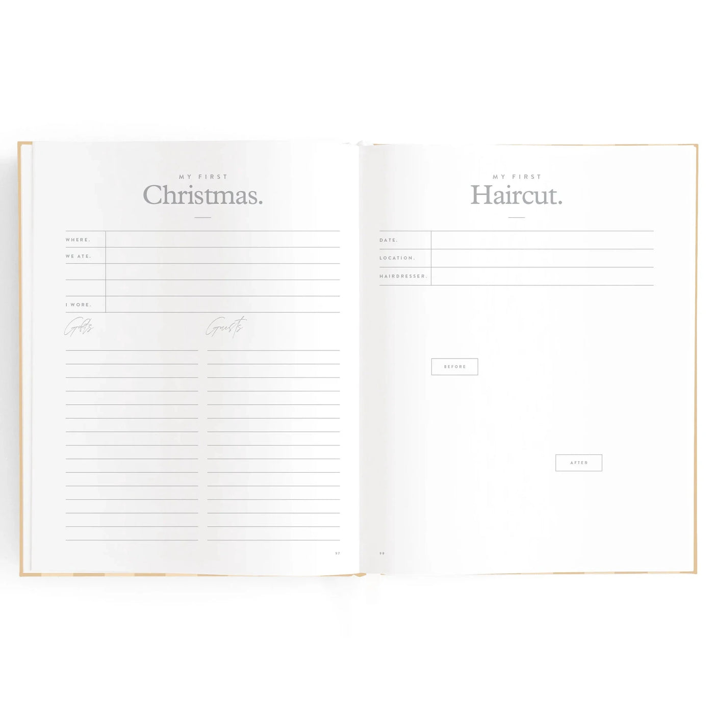 Fox & Fallow - Baby Book | Coffee Stripe Journal Fox & Fallow 