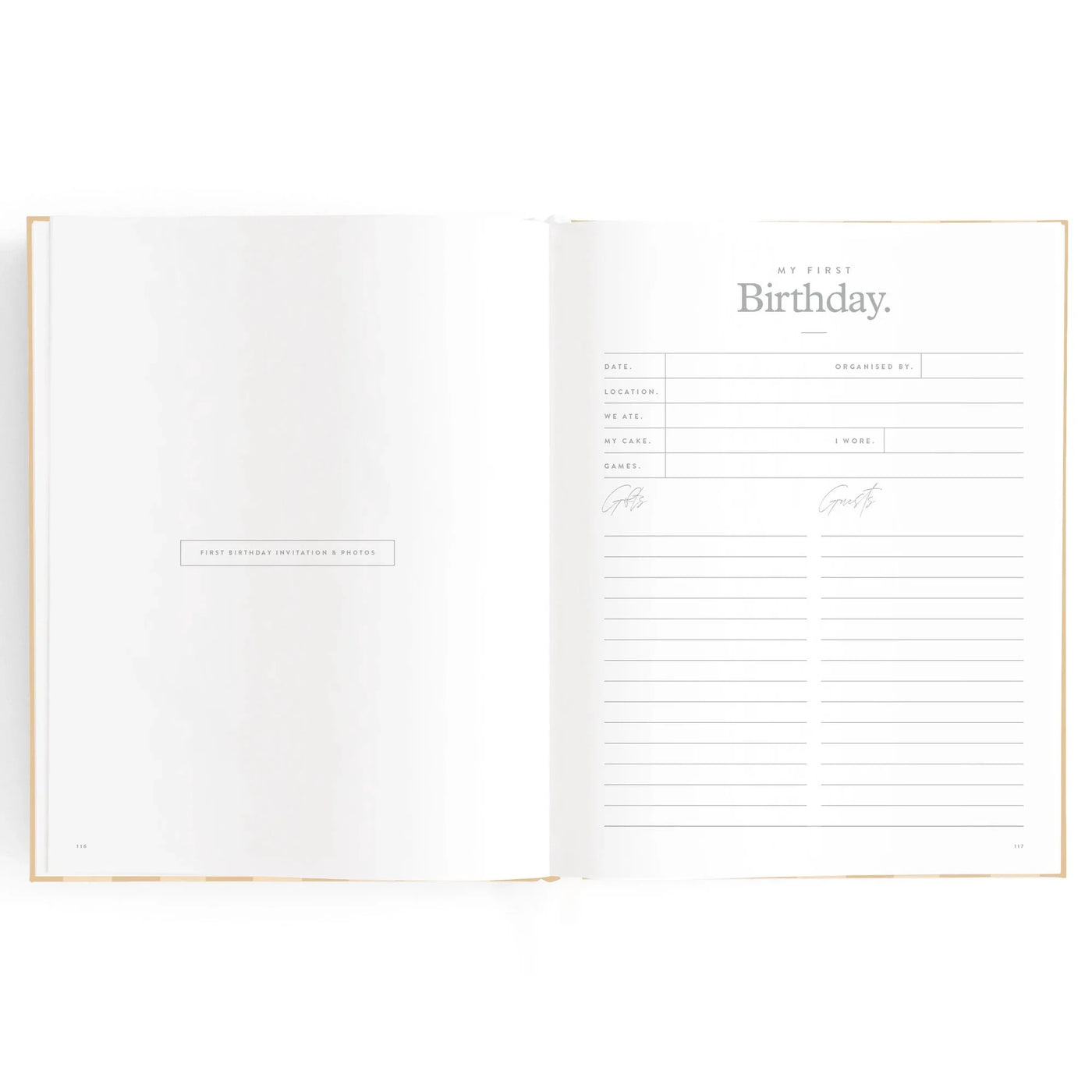 Fox & Fallow - Baby Book | Coffee Stripe Journal Fox & Fallow 