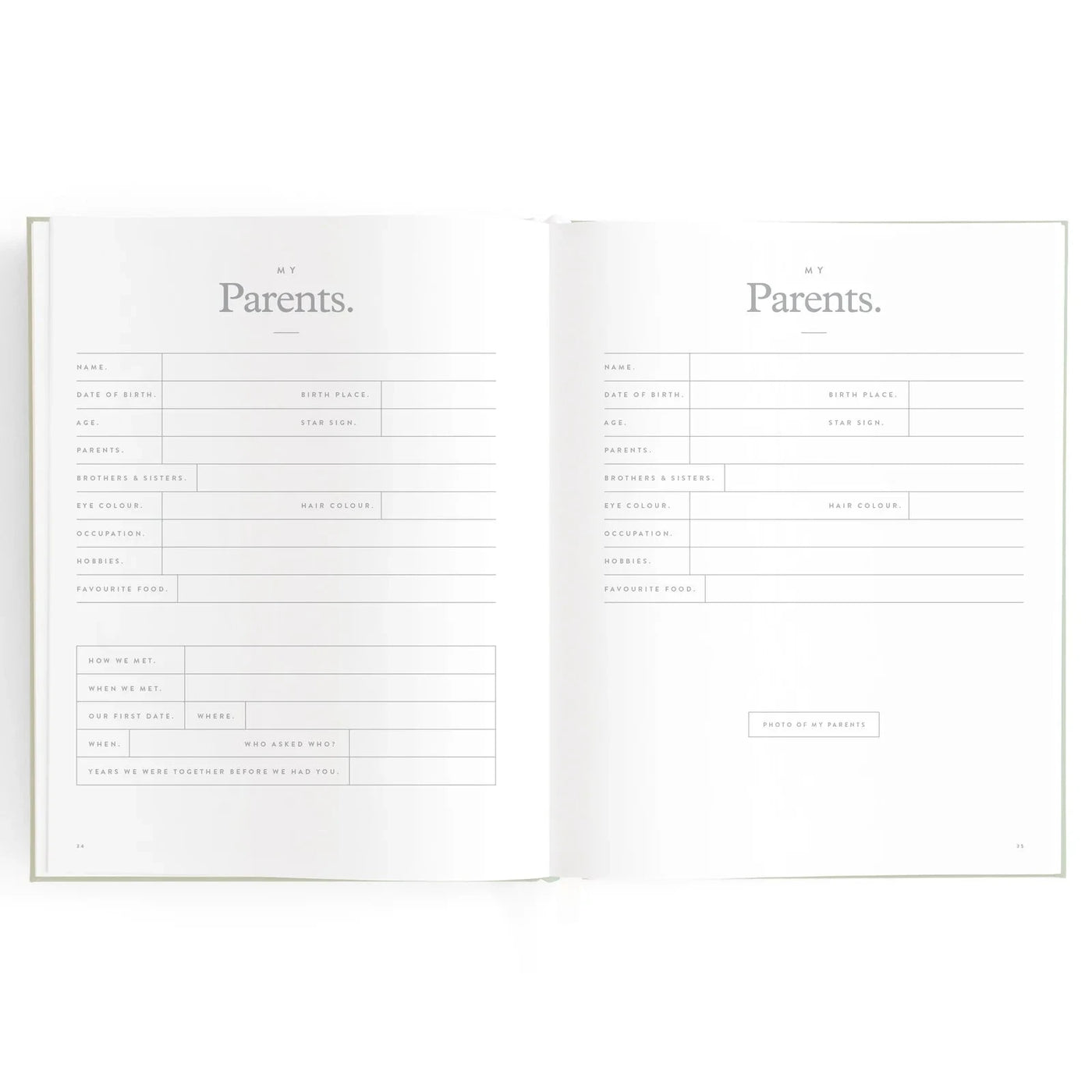 Fox & Fallow - Baby Book | Forest Friends Peony