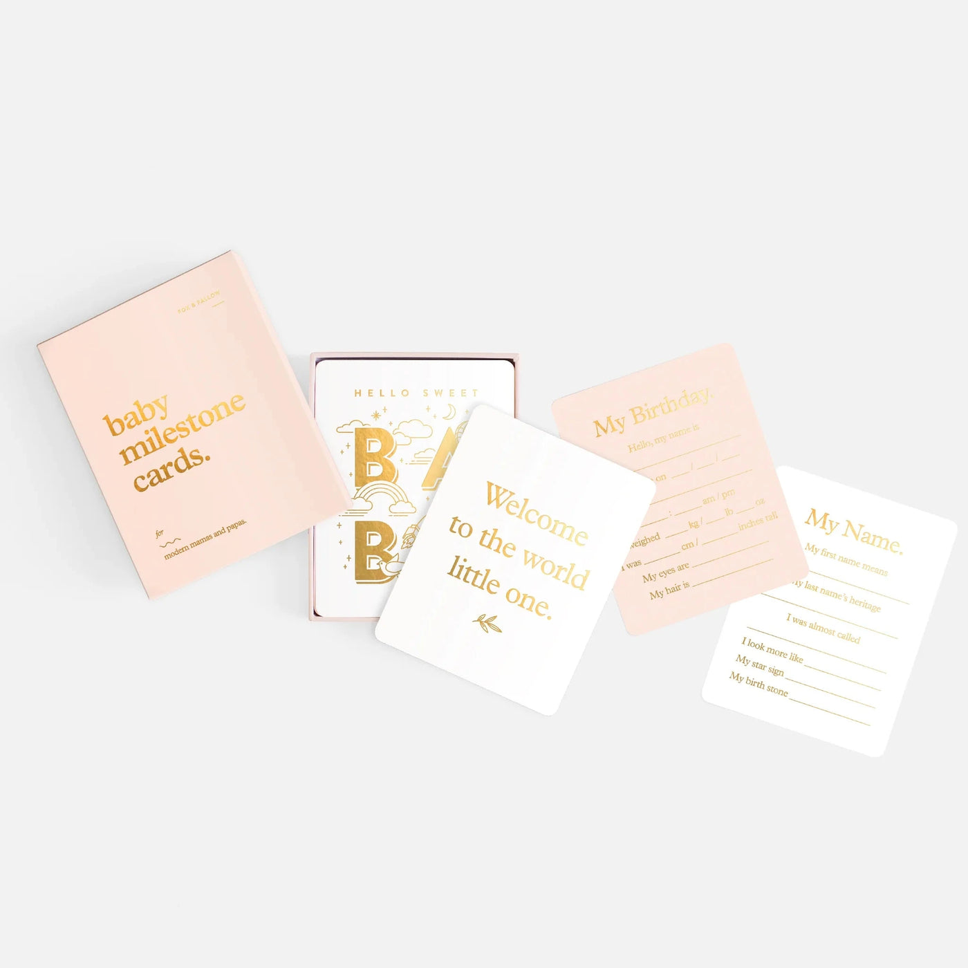Fox & Fallow - Baby Milestone Cards | Cream Milestones Fox & Fallow 