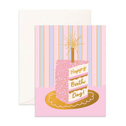 Fox & Fallow - Greeting Card | Birthday Cake Slice
