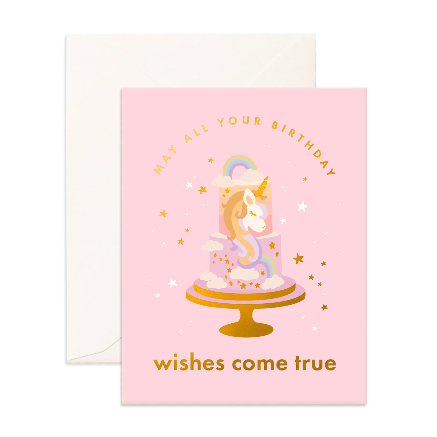Fox & Fallow Greeting Card - Birthday Cake Unicorn Greeting Card Fox & Fallow 