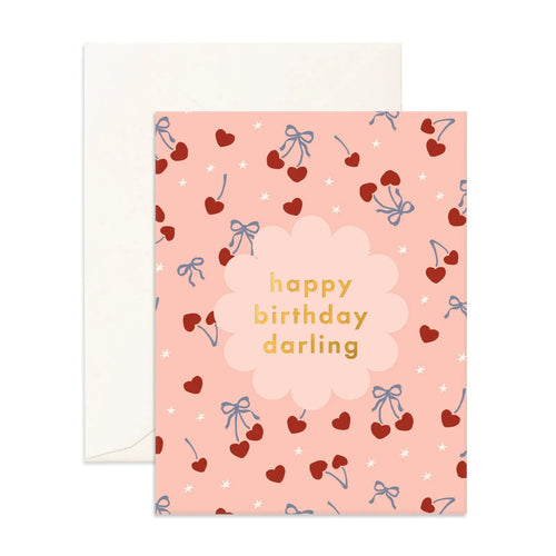 Fox & Fallow - Greeting Card | Birthday Darling Cherries