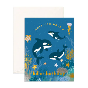 Fox & Fallow - Greeting Card | Birthday Killer Whales