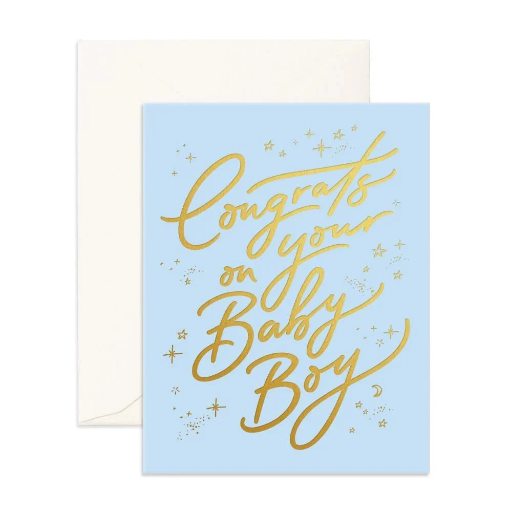 Fox & Fallow - Greeting Card | Congrats Baby Boy Greeting Card Fox & Fallow 