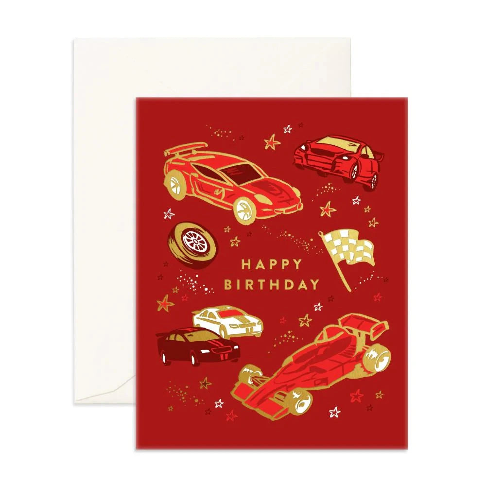 Fox & Fallow - Greeting Card | Happy Birthday Cars Greeting Card Fox & Fallow 