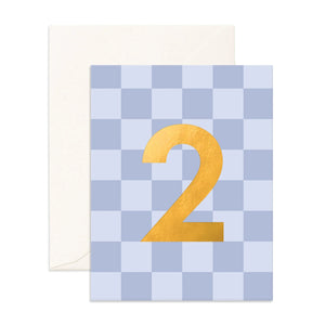 Fox & Fallow - Greeting Card No. 2 - Denim Check