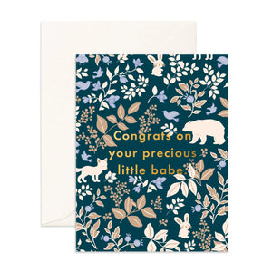 Fox & Fallow - Greeting Card | Precious Babe Midnight