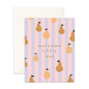Fox & Fallow - Greeting Card | Welcome Little One Pears