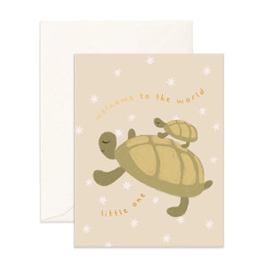 Fox & Fallow - Greeting Card | Welcome Little One Turtle