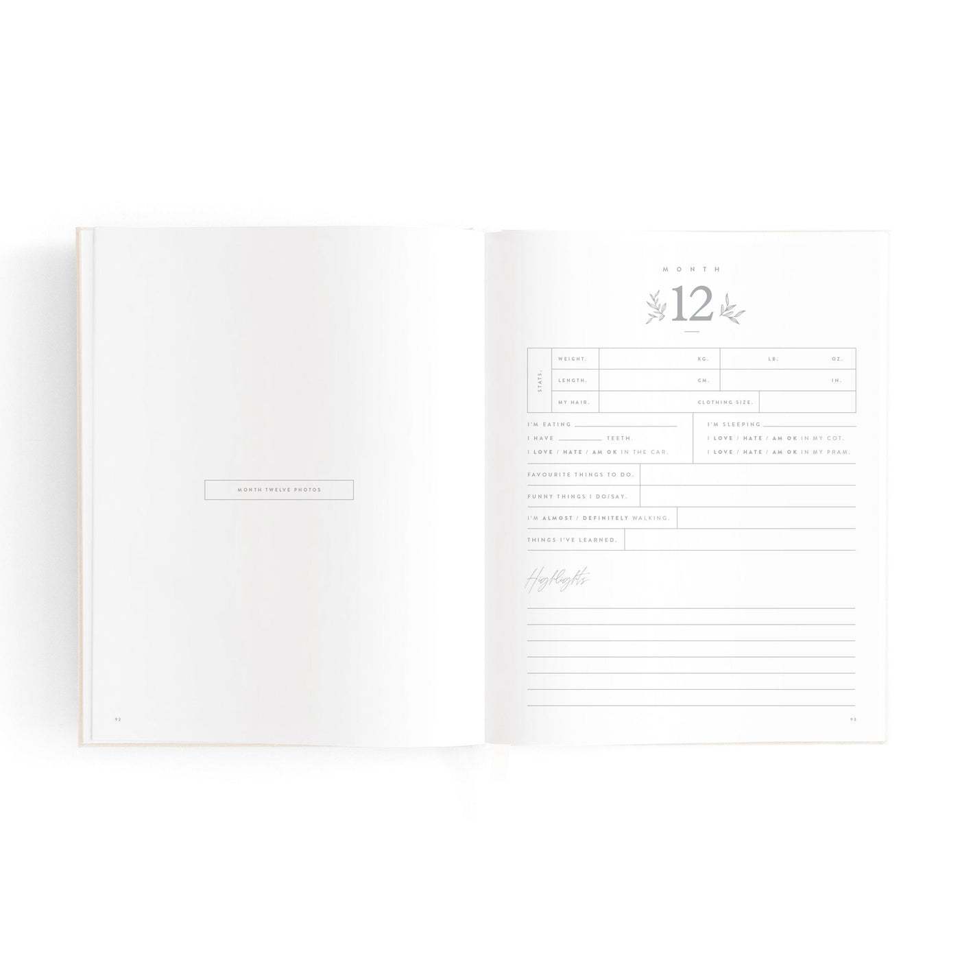Fox & Fallow - Mini Baby Book | Oatmeal Journal Fox & Fallow 