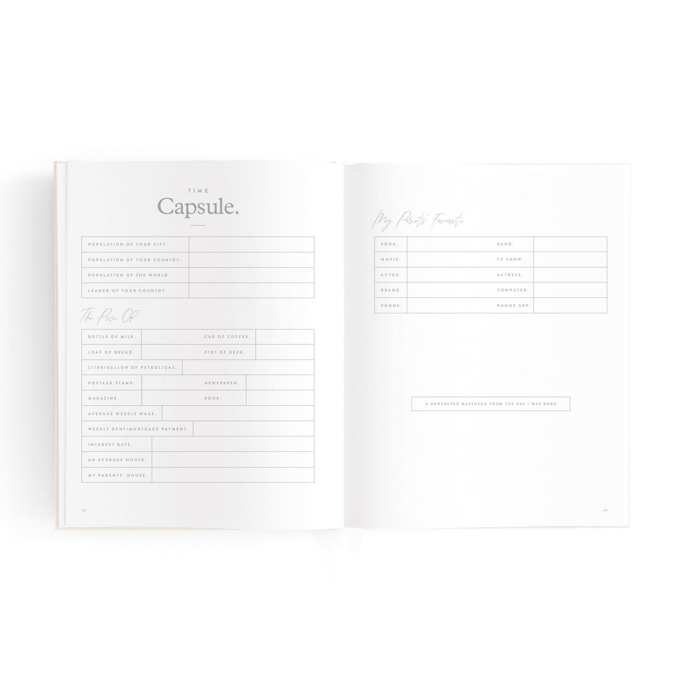 Fox & Fallow - Mini Baby Book | Oatmeal Journal Fox & Fallow 