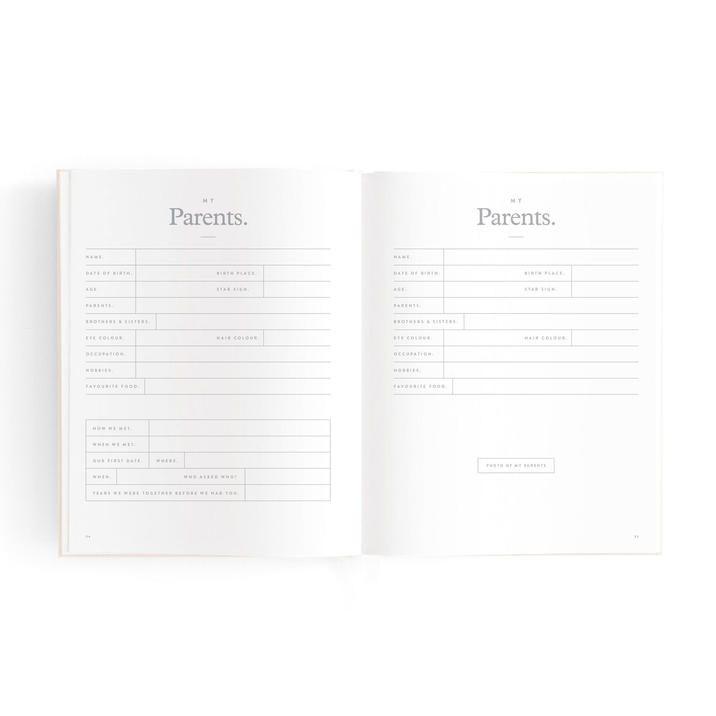 Fox & Fallow - Mini Baby Book | Oatmeal Journal Fox & Fallow 