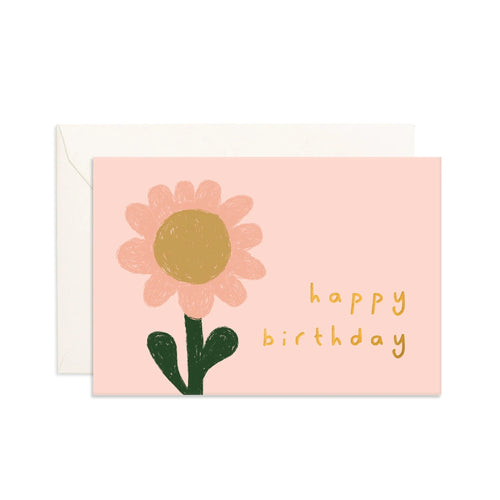 Fox & Fallow - Mini Greeting Card | Birthday Sunflower