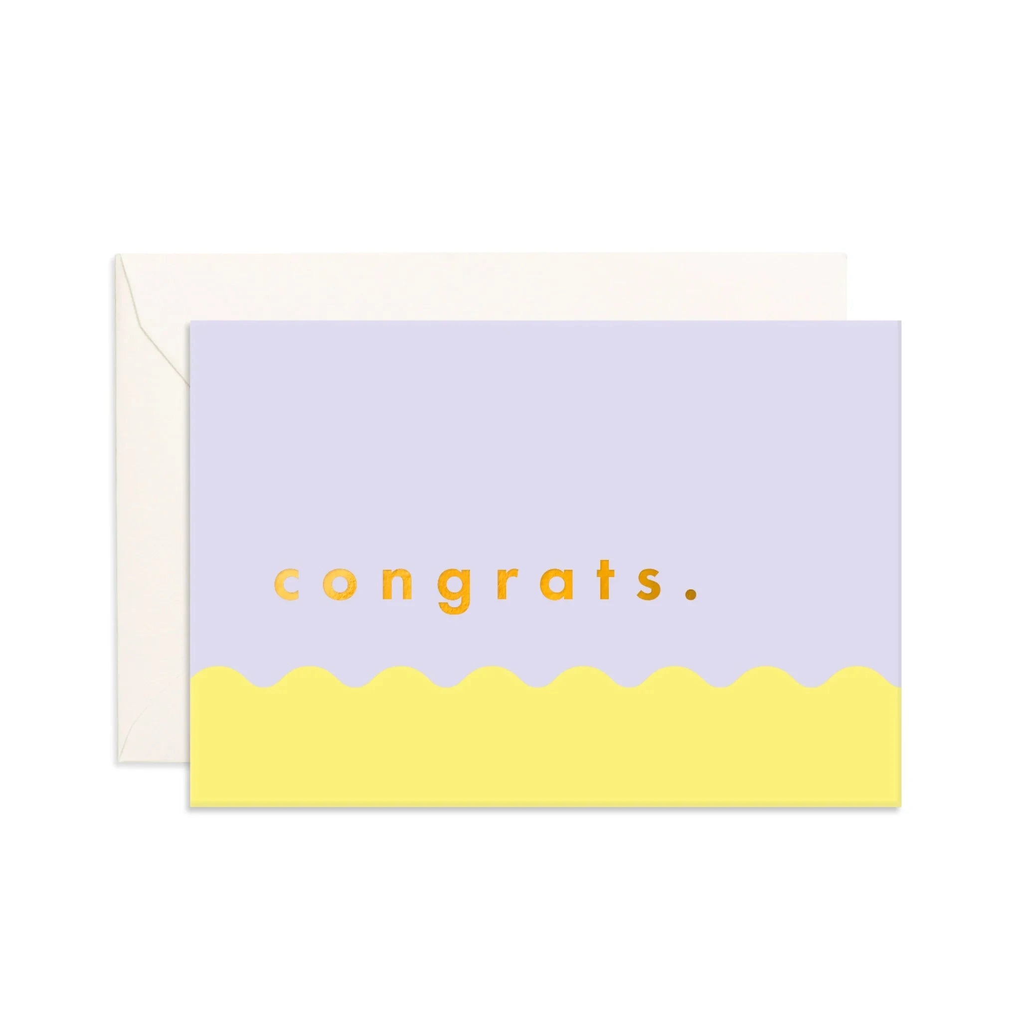 Congratulations Fox Fox & Fallow - Mini Greeting Card | Congratulations Lilac Ripple