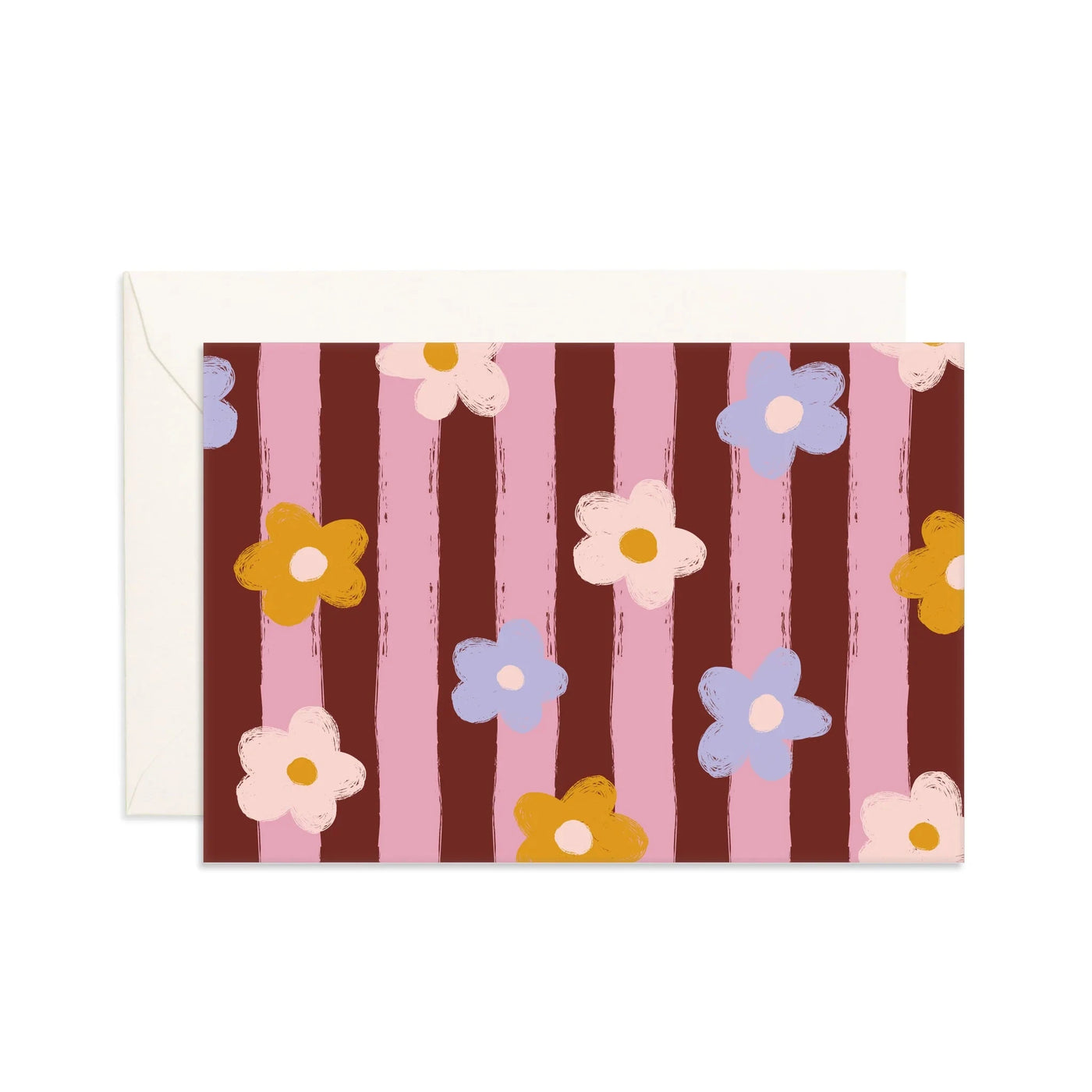 Fox & Fallow - Mini Greeting Card | Daisy Stripe Greeting Card Fox & Fallow 