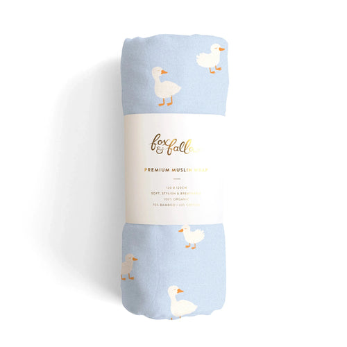 Fox & Fallow - Muslin Wrap Swaddle | Blue Ducks
