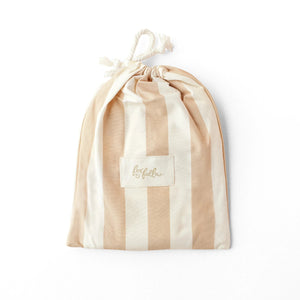 Fox & Fallow - Organic Fitted Bassinet Sheet/Change Pad Cover | Coffee Stripe