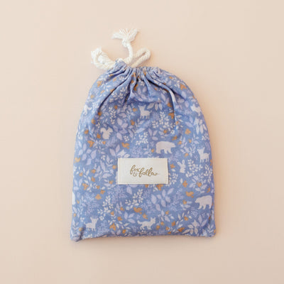 Fox & Fallow - Organic Fitted Bassinet Sheet/Change Pad Cover | Forest Friends Cornflower Bassinet Sheet Fox & Fallow 