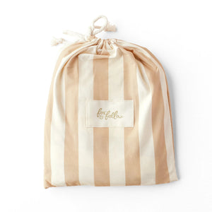 Fox & Fallow - Organic Fitted Cot Sheet | Coffee Stripe
