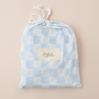 Fox & Fallow - Organic Fitted Cot Sheet | Powder Check Cot Sheet Fox & Fallow 