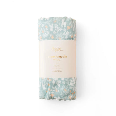 Fox & Fallow - Organic Muslin Wrap Swaddle | Forest Friends Sage Muslin Wrap Fox & Fallow 