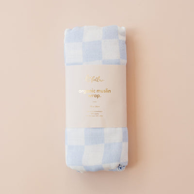 Fox & Fallow - Organic Muslin Wrap Swaddle | Powder Check Muslin Wrap Fox & Fallow 