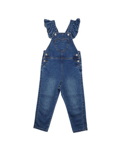 Fox & Finch - Girls Denim Heart Overalls