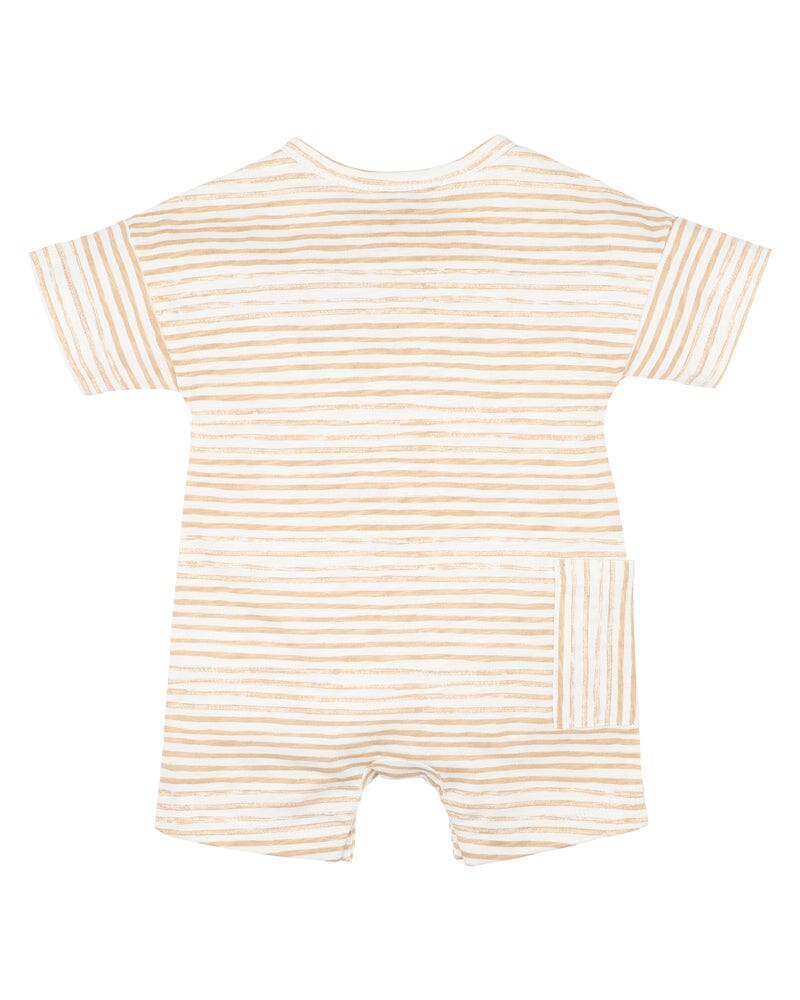 Fox & Finch - Lion Stripe SS Romper Romper Fox & Finch 