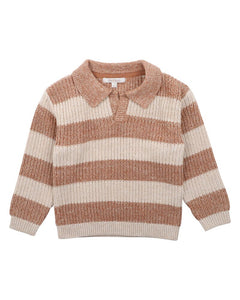 Fox & Finch - Stripe Knitted Jumper w Collar