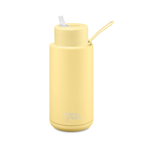 Frank Green - Reusable Straw Bottle 34oz/1L Buttermilk