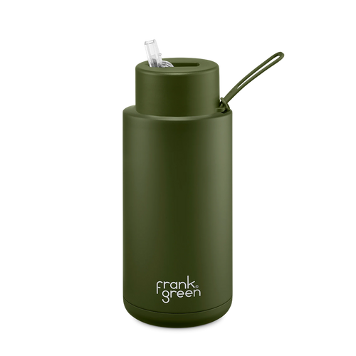 Frank Green - Reusable Straw Bottle 34oz/1L Khaki