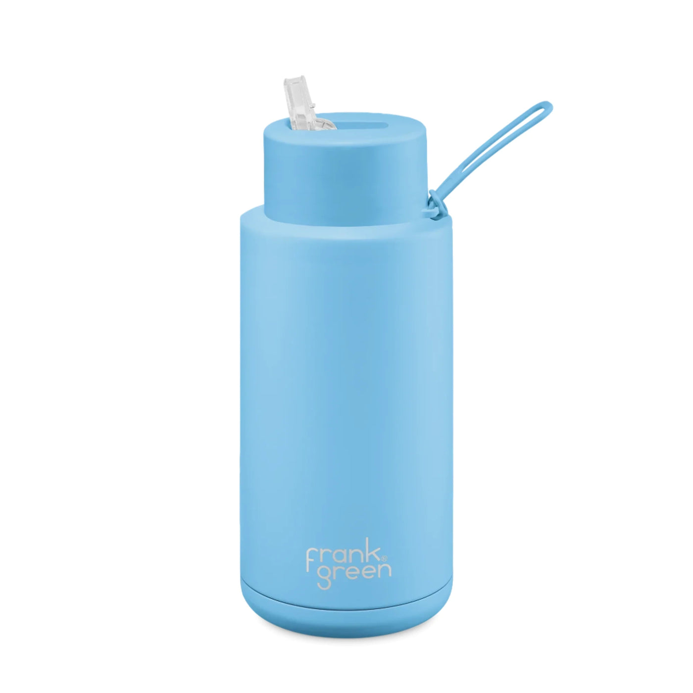 Frank Green Reusable Straw Bottle 34oz/1L - Sky Blue Mealtime Frank Green 