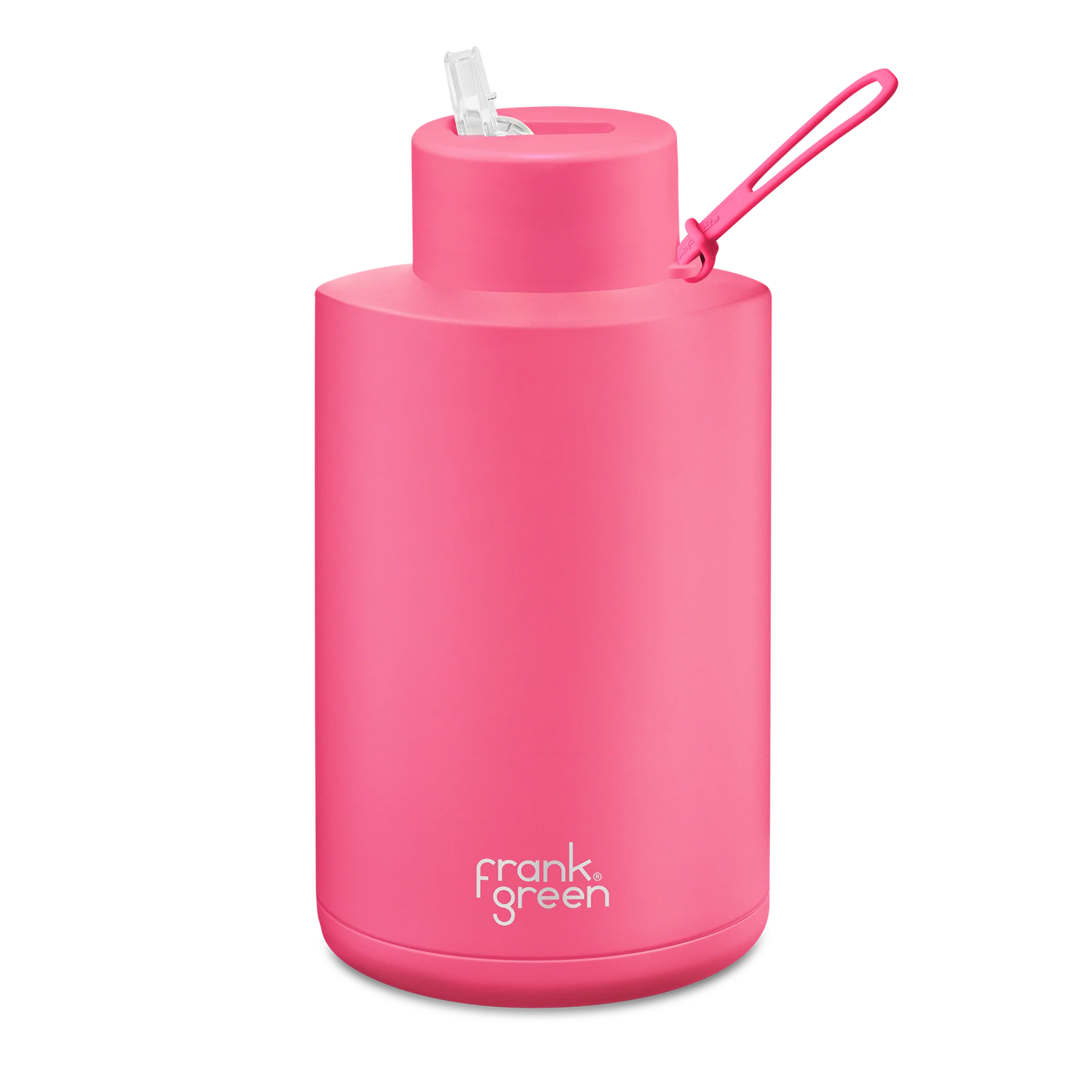 Frank Green Reusable Straw Bottle 68oz/2L - Neon Pink Mealtime Frank Green 