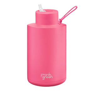 Frank Green Reusable Bottle - 68oz/2L | Neon Pink